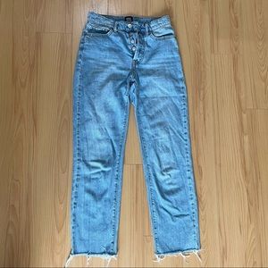 bdg slim straight jeans light wash